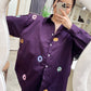 Oversize Style Shirt Doughnut purple