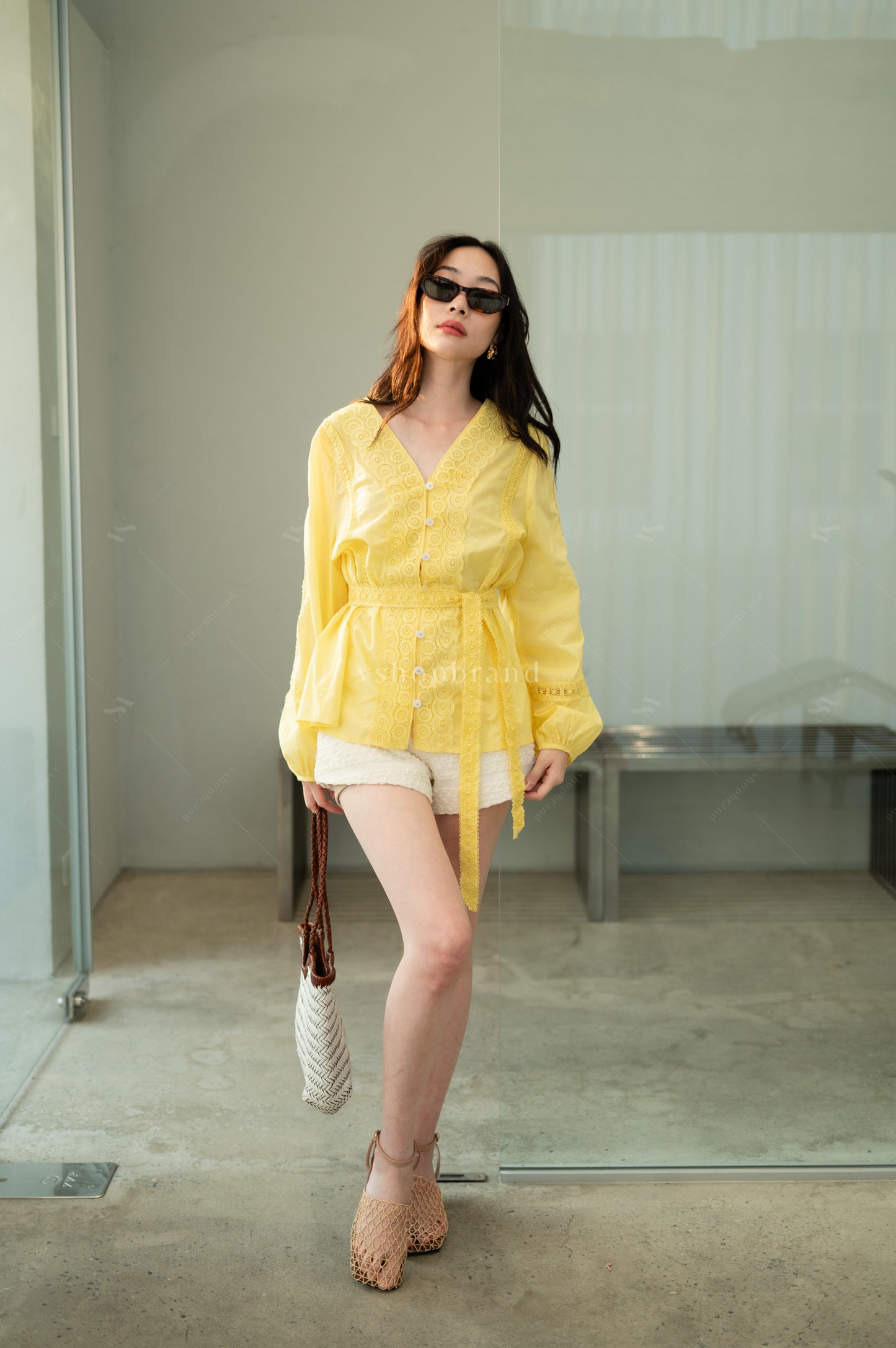 Lace Love Shirt Mango yellow