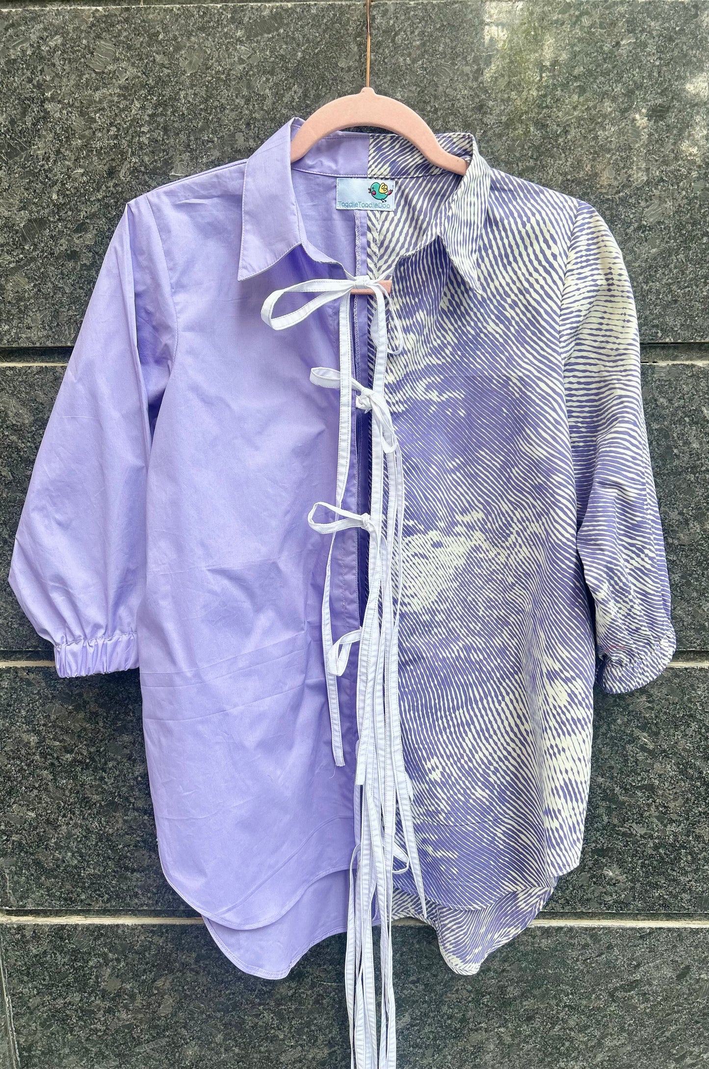 Purple haze tie up shirt
