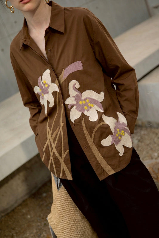 Floretta shirt Brown