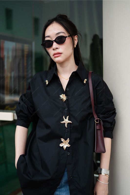Aqua shirt Black