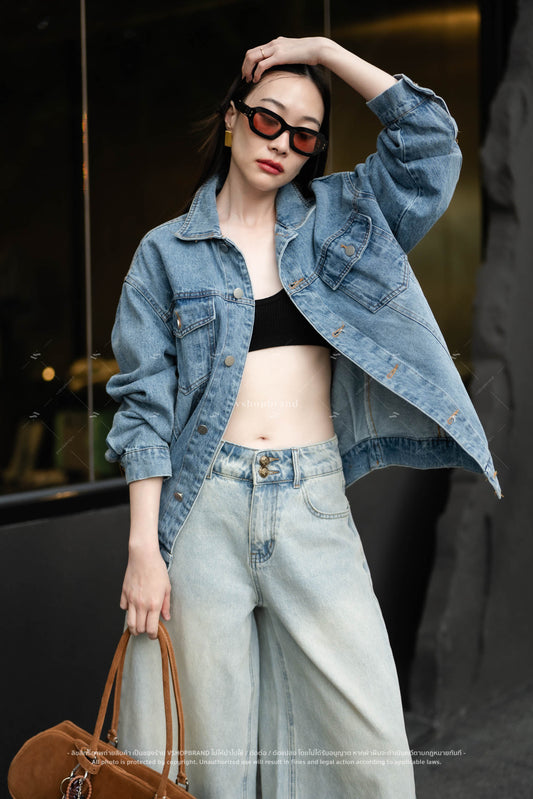 The classic denim jacket light