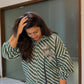 Flirty striped shirt Green