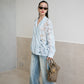 Cannes Flora Shirt Blue