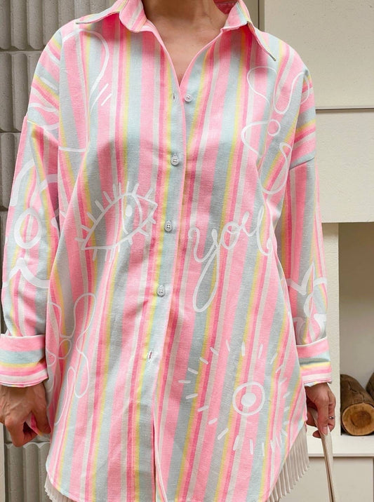 Oversize Style Shirt Blossom