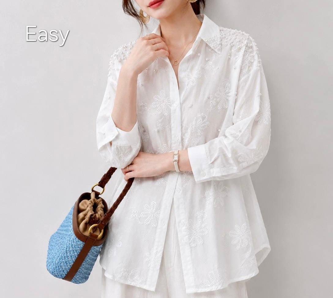 Bedazzled shirt WHITE