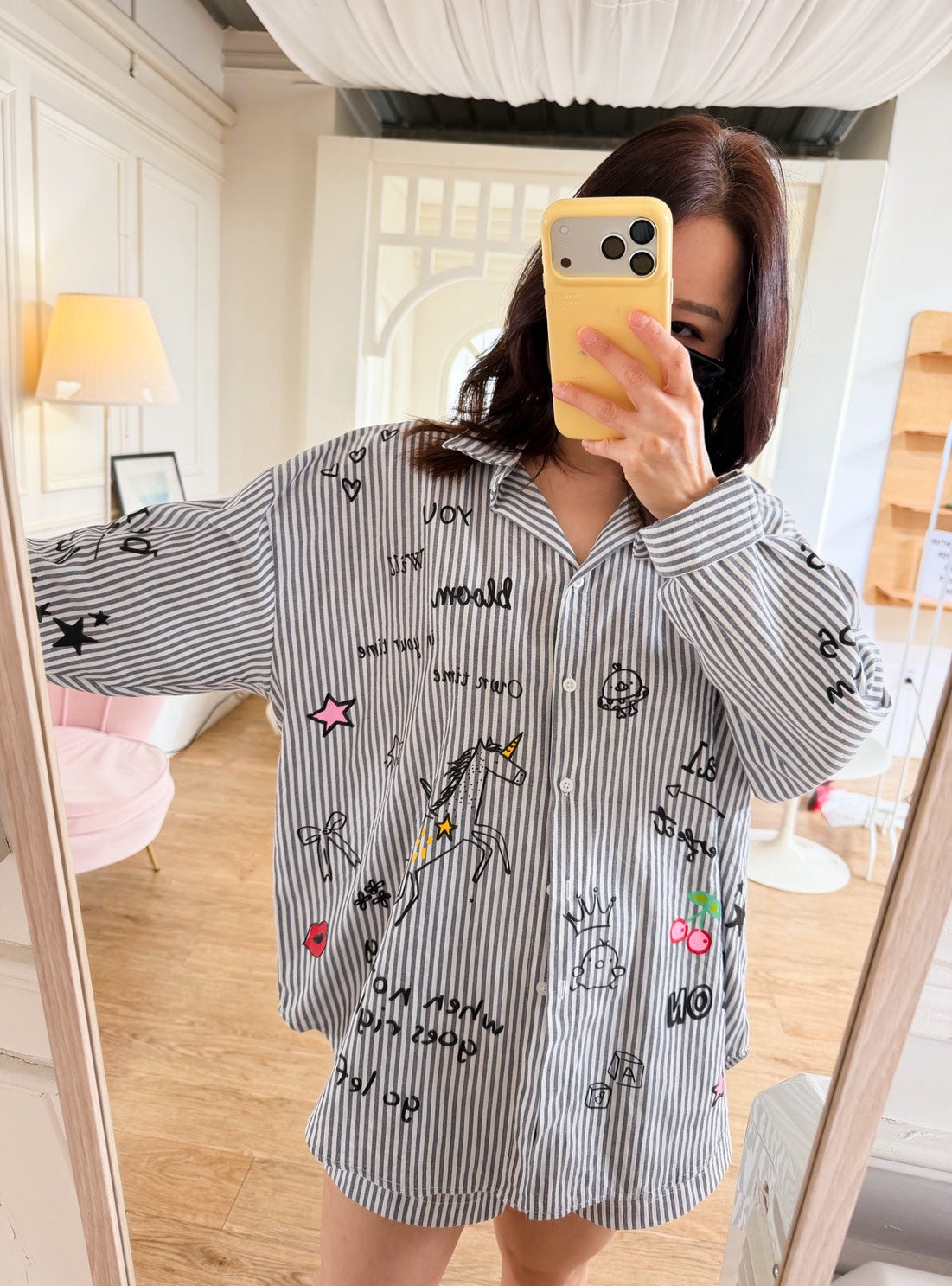 Oversize Style Shirt Be real grey
