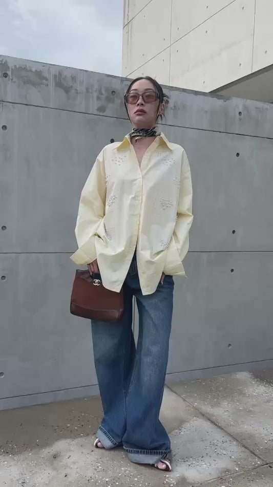 Bedazzled shirt Yellow